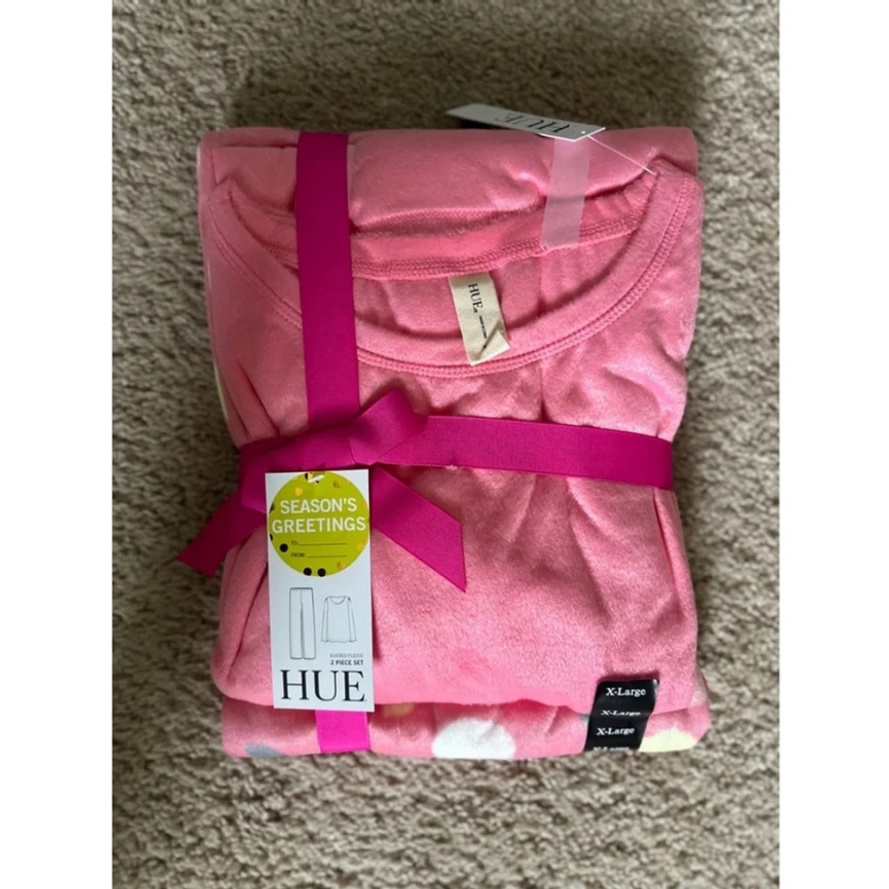 Cozy HUE Pink Cat Pajama Set XL - Picture 2 of 6